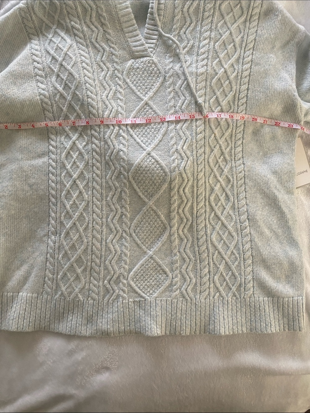CALLIGRAPHE Cozy Cable Knit Hoodie Sweater. Size XL - Picture 11 of 13